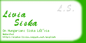 livia siska business card
